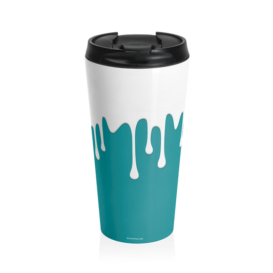 Drips Teal Travel Mug
