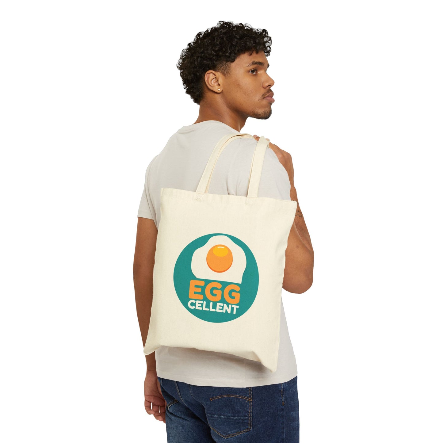 Egg-cellent Cotton Canvas Tote Bag