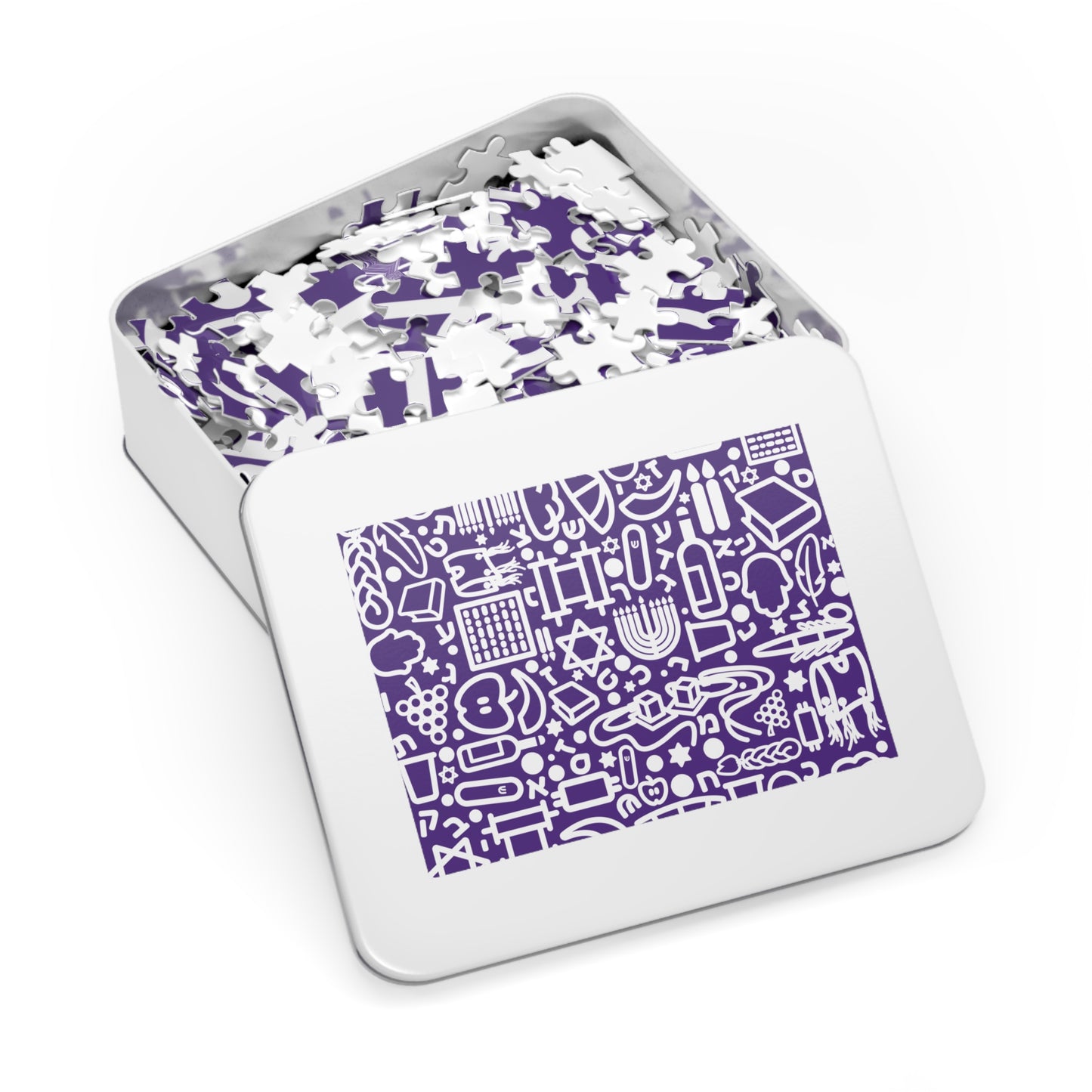🧩 Jooodles Purple Jigsaw Puzzles with Collectible Tin