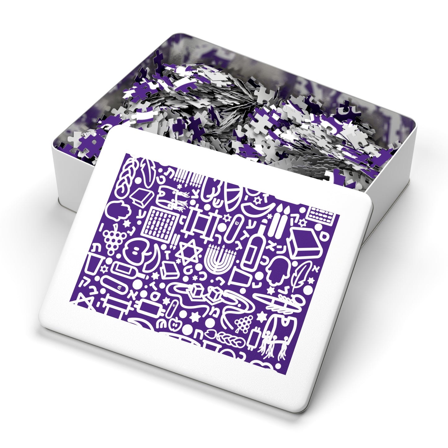 🧩 Jooodles Purple Jigsaw Puzzles with Collectible Tin