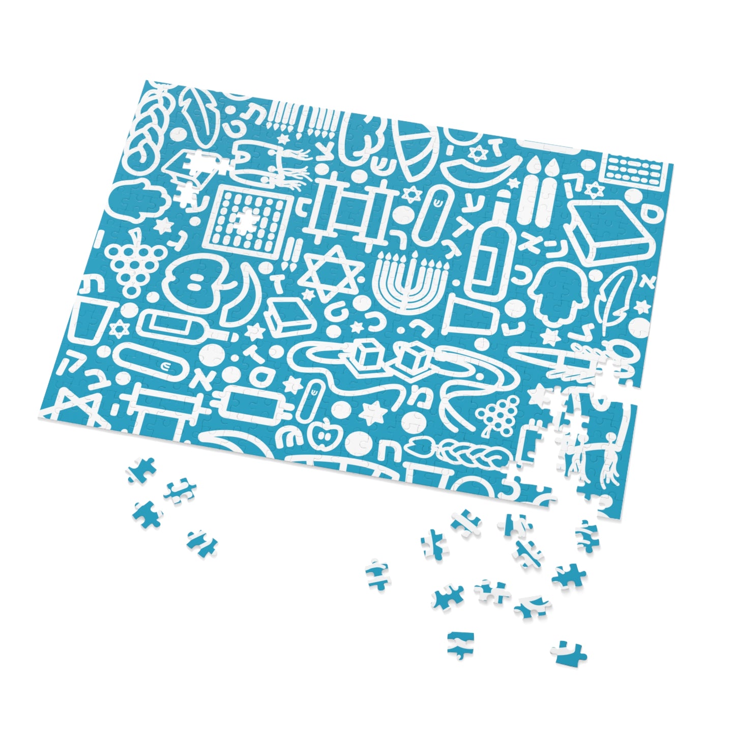 🧩 Jooodles Cyan Jigsaw Puzzles with Collectible Tin