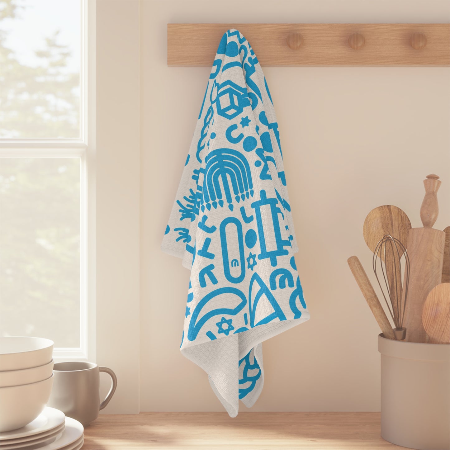 Blue Jooodles Microfiber Tea Towel