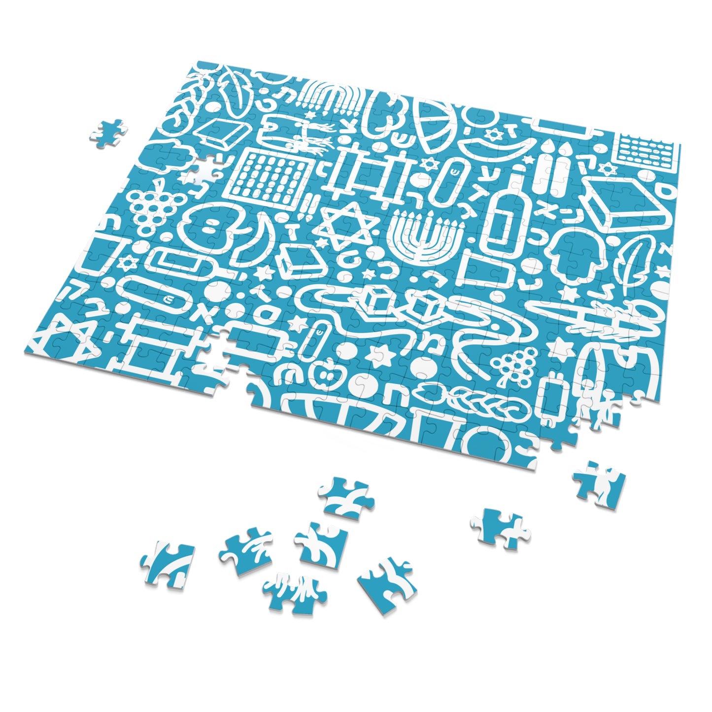 🧩 Jooodles Cyan Jigsaw Puzzles with Collectible Tin