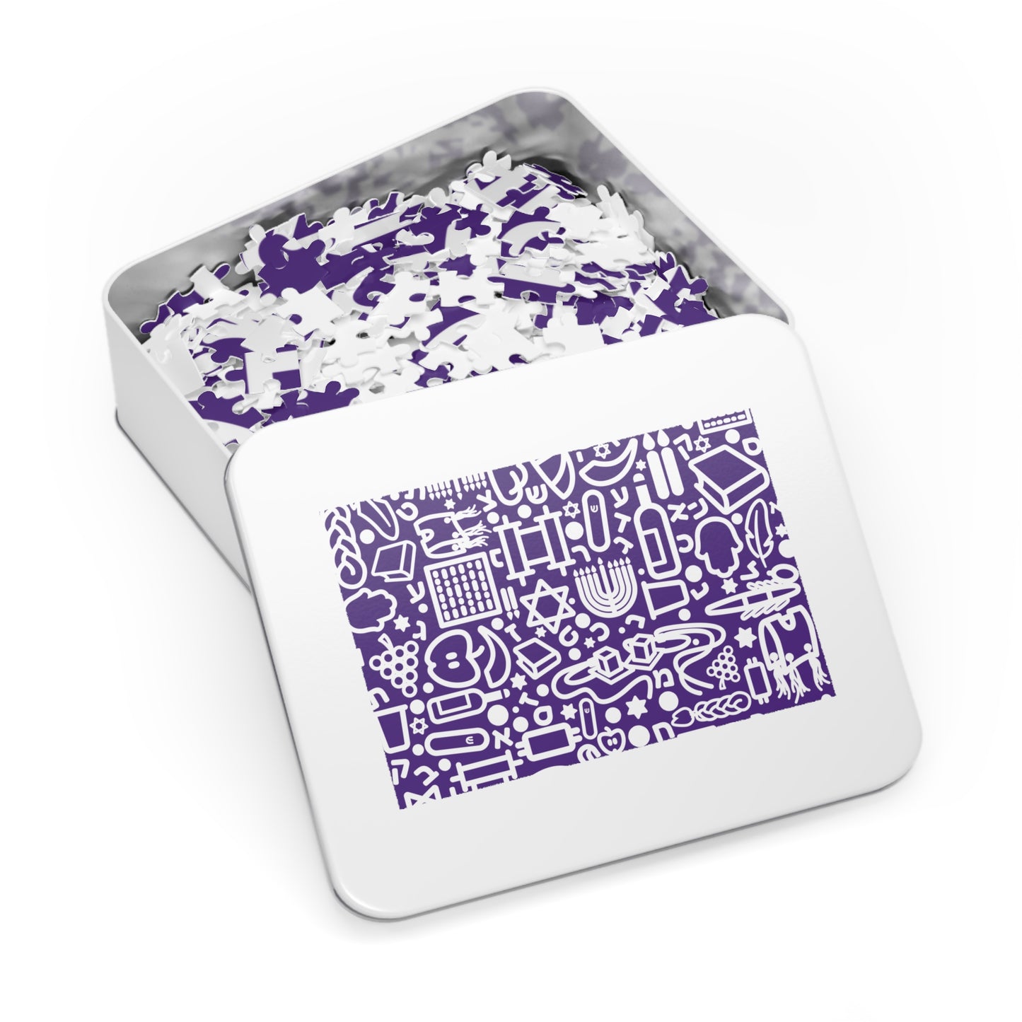 🧩 Jooodles Purple Jigsaw Puzzles with Collectible Tin