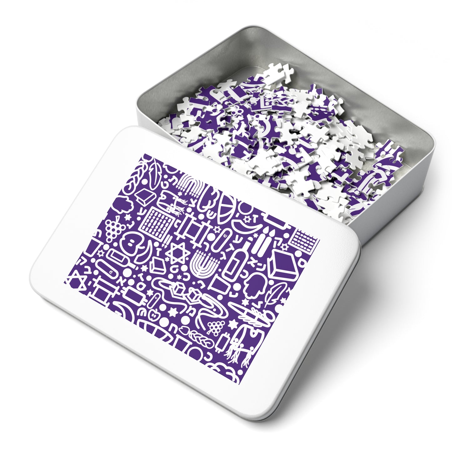 🧩 Jooodles Purple Jigsaw Puzzles with Collectible Tin