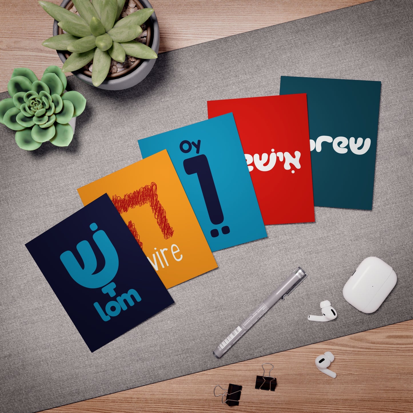 5 x Aleph You greeting cards