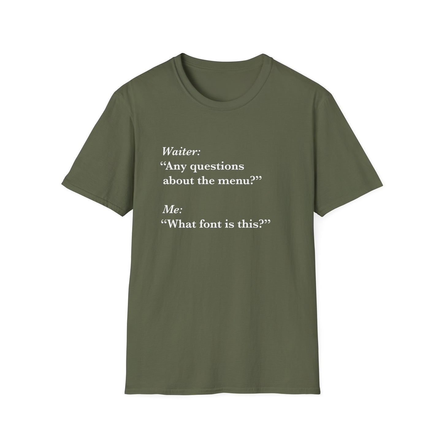 Menu Font T-Shirt