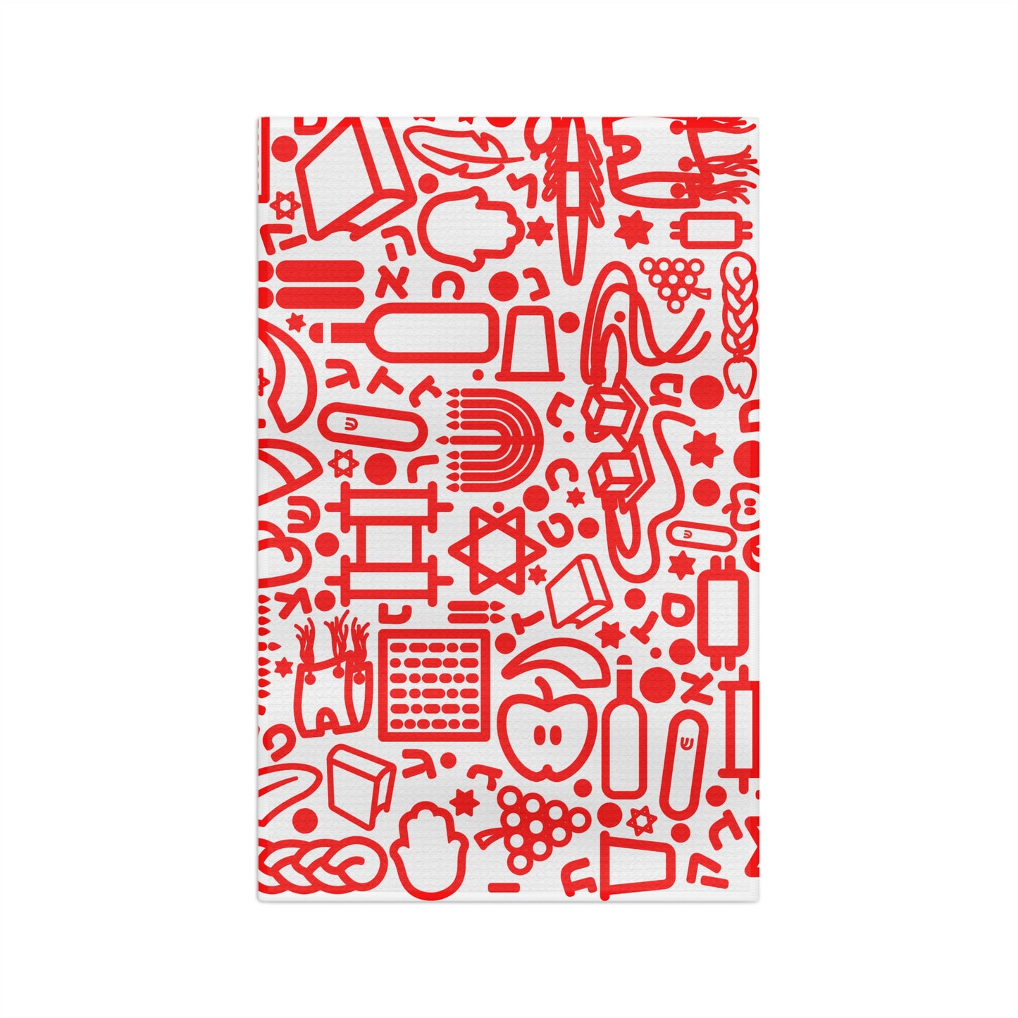 Red Jooodles Microfiber Tea Towel