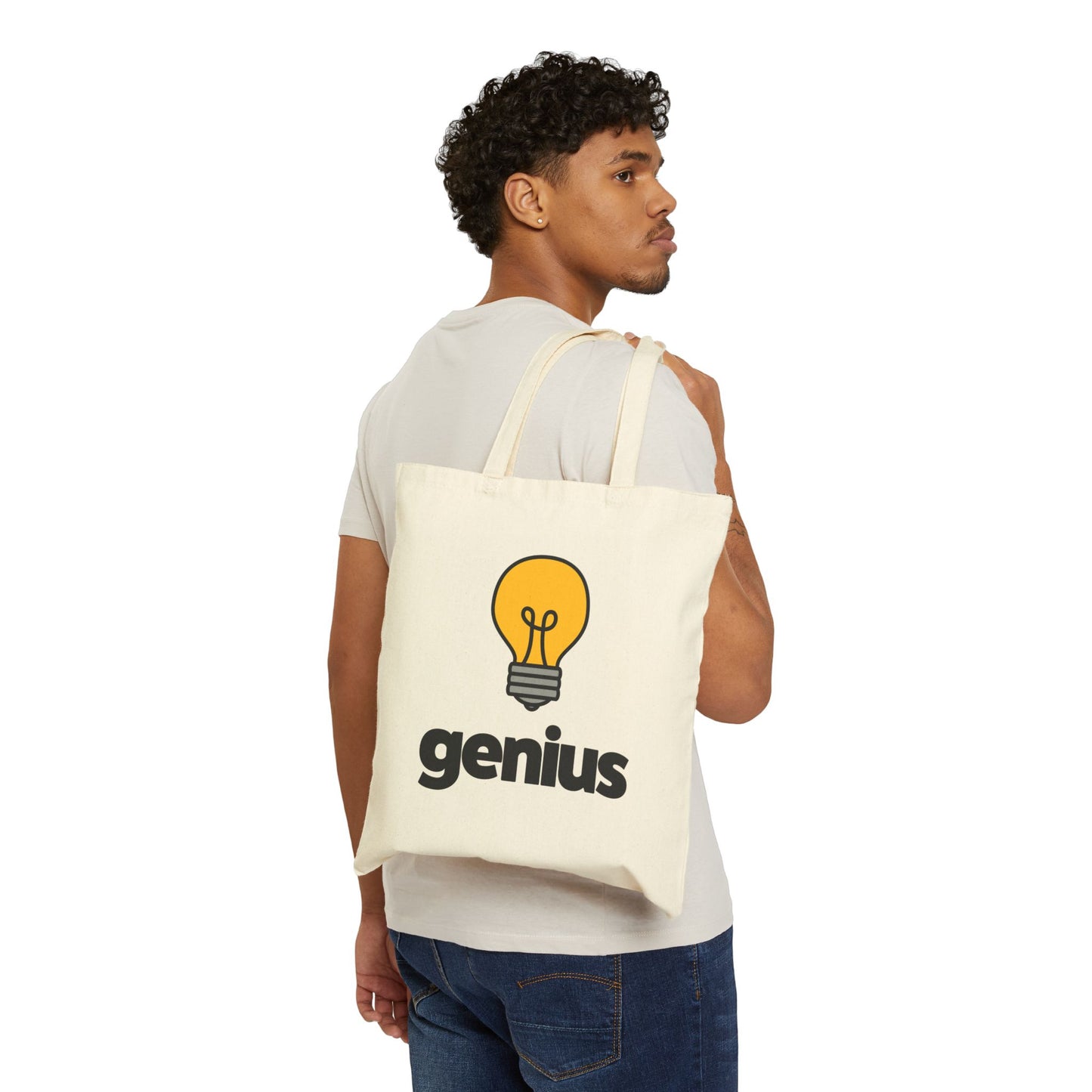 Genius Cotton Canvas Tote Bag