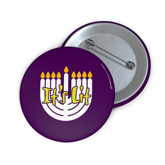 Chanukah It's Lit button