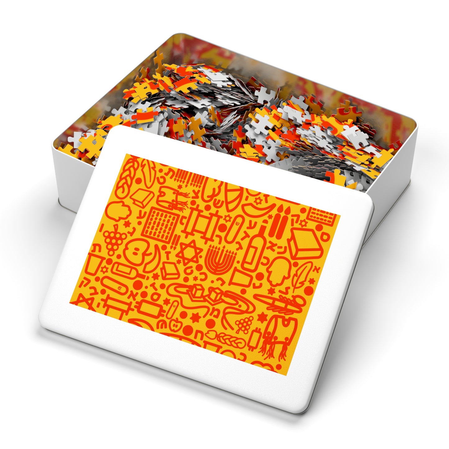 🧩 Jooodles Orange Jigsaw Puzzles with Collectible Tin